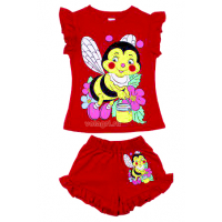 20-200408 "BEE", костюм для девочки, 1-4 года, красный 20-200408 "BEE", костюм для девочки, 1-4 года, красный